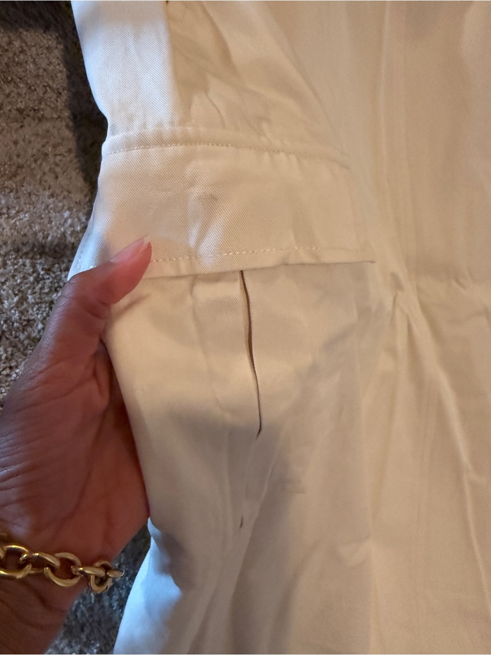 Nasty Gal Cream Cargo Tube Dress - Picture 6 of 8